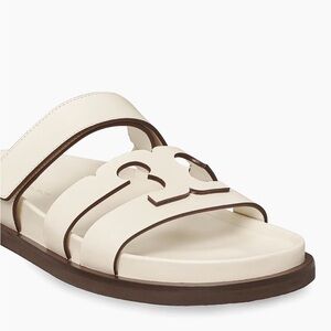 Tory Burch Ines Logo-Detailed Leather Slide Sandals